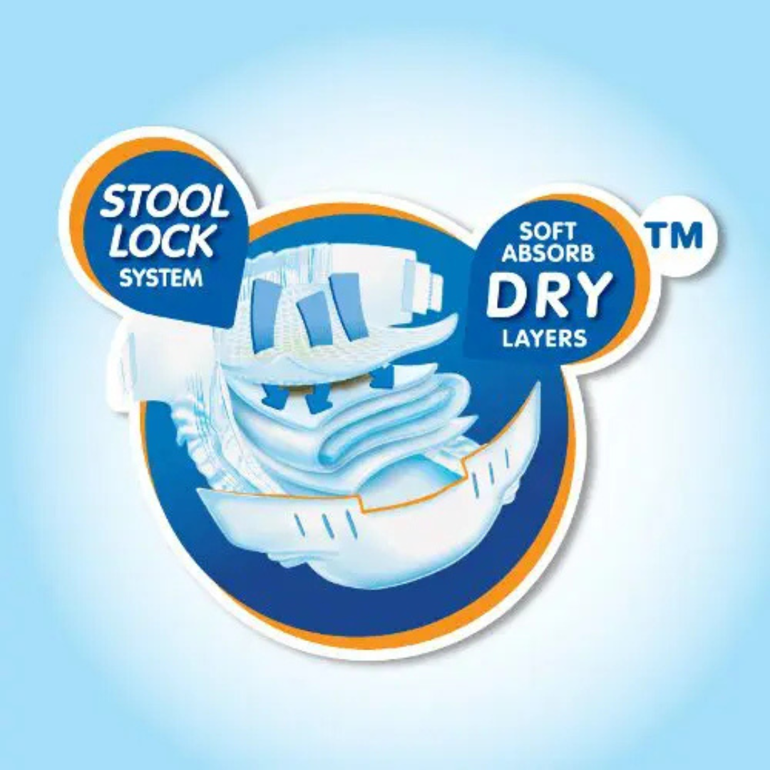 Drypers Wee Wee Dry Size X-Large (12 – 17 kg) Jumbo 36 Pack