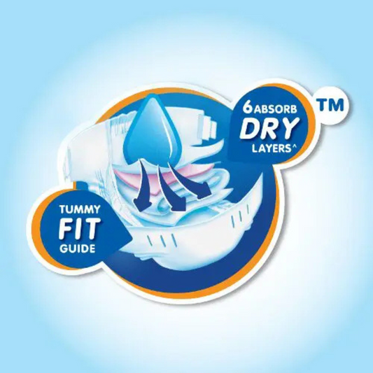 Drypers Wee Wee Dry Size X-Large (12 – 17 kg) Jumbo 36 Pack