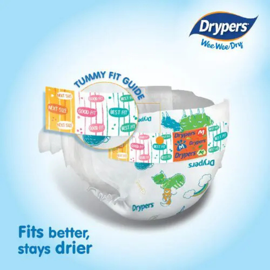 Drypers Wee Wee Dry Size X-Large (12 – 17 kg) Jumbo 36 Pack
