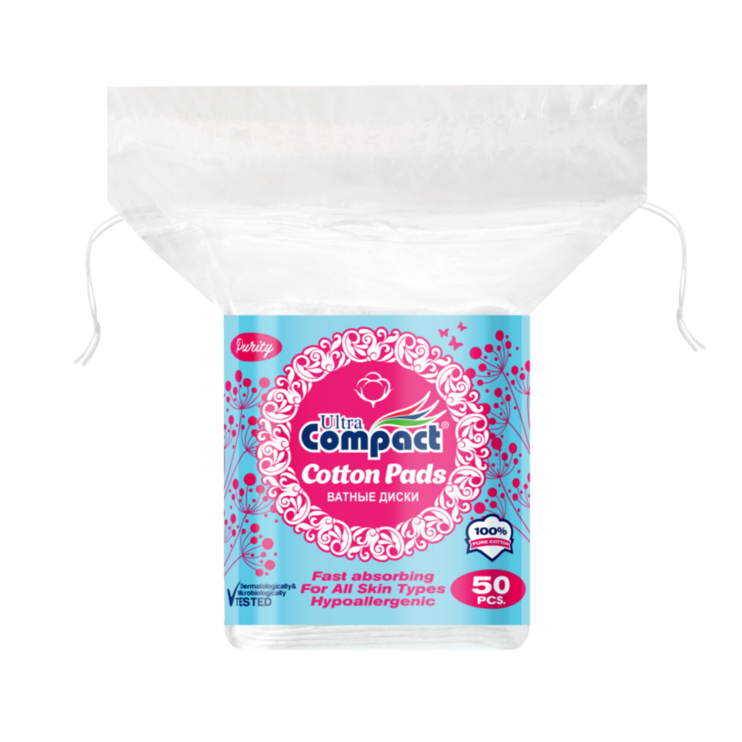 Ultra Compact Cotton Pads (50 pcs)