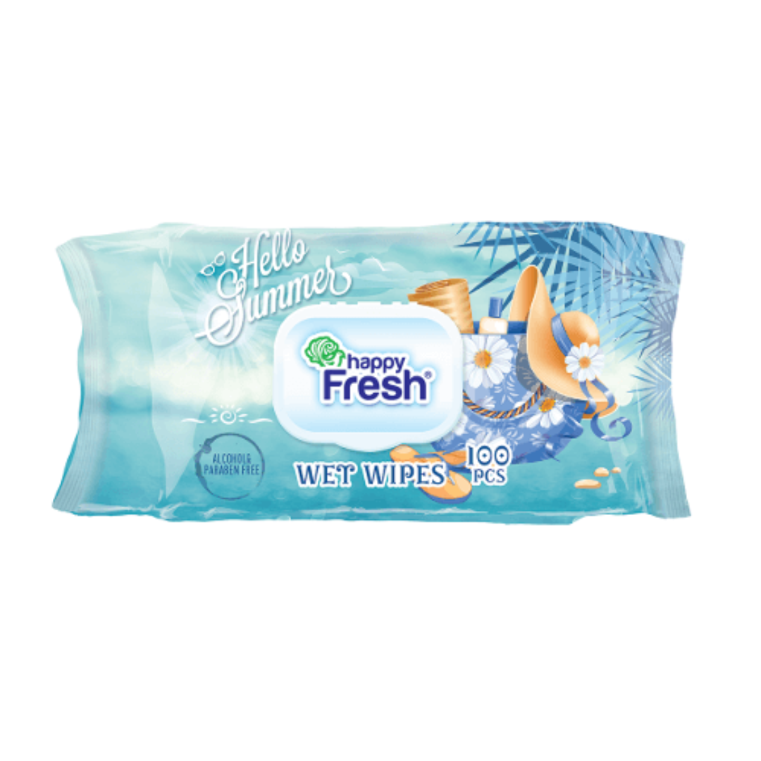 Happy Fresh Wet Wipes 100’s – Hello Summer