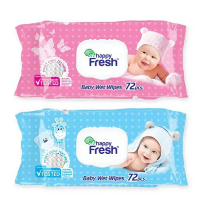 Happy Fresh Wet Wipes 72’s – Girl/Boy