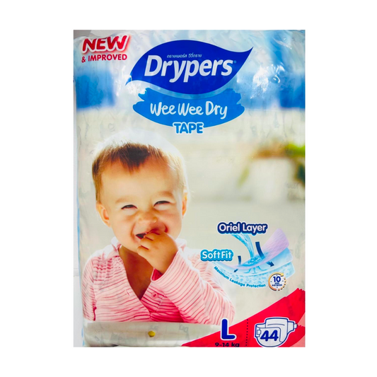 Drypers Wee Wee Dry Size Large (9 – 14 kg) Jumbo 44 Pack